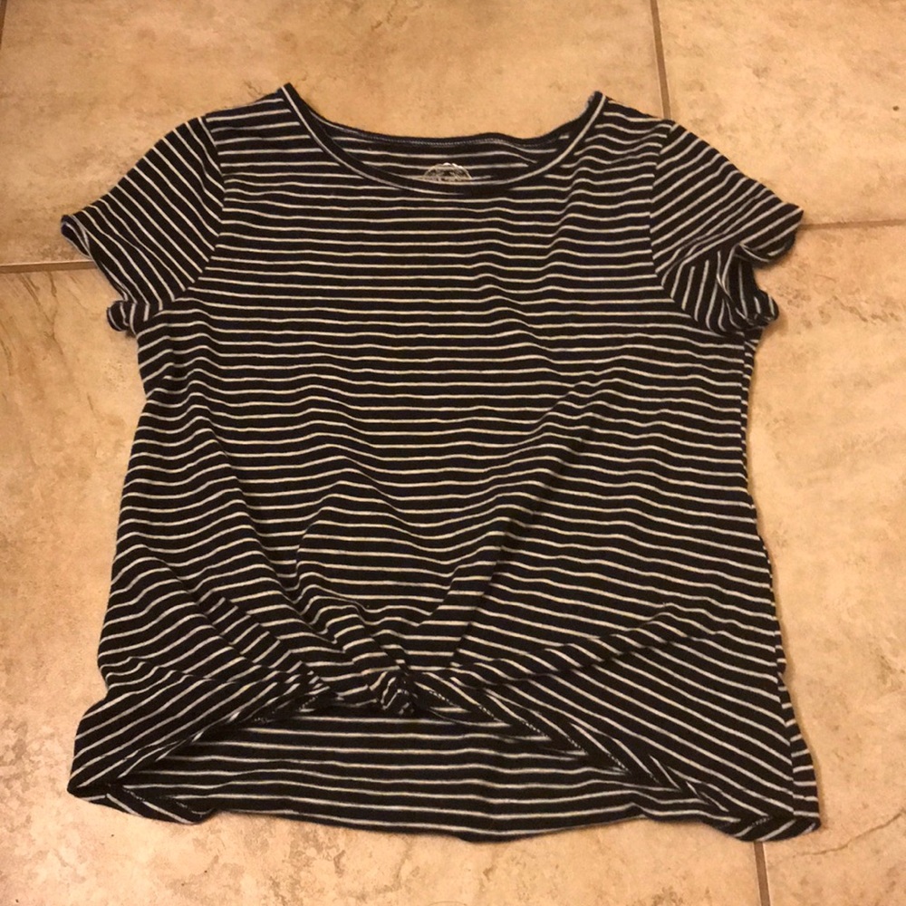 Black and white Striped T-shirt.